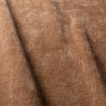 Canapé SITS en velours chenillé Bonnie coloris Caramel avec pieds bois -  Echantillon tissu I Axodeco.fr