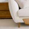 Canapé SITS 3 places en tissu bouclette Emma coloris Off-White avec pieds bois - Ambiance n°1 I Axodeco.fr Canapé SITS 3 places en tissu bouclette Emma coloris Off-White avec pieds bois - Ambiance n°1 I Axodeco.fr