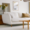 Canapé SITS 3 places en tissu bouclette Emma coloris Off-White avec pieds bois - Ambiance n°2 I Axodeco.fr Canapé SITS 3 places en tissu bouclette Emma coloris Off-White avec pieds bois - Ambiance n°2 I Axodeco.fr