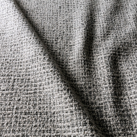 Canapé SITS 3 places en tissu chenille Emma coloris Light-Grey avec pieds métal -  Échantillon tissu I Axodeco.fr