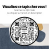 Tapis Etretat bleu Idaho - QR code réalité augmentée I Axodeco.fr