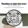 Tapis Etretat vert Idaho - QR code réalité augmentée I Axodeco.fr