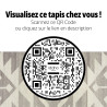 Tapis Aztèque gris IDAHO - Qr code réalité augmentée I Axodeco.fr