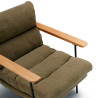 Fauteuil SITS tissu lin Bill coloris olive avec accoudoirs plats - Détail I Axodeco.fr Fauteuil SITS tissu lin Bill coloris olive avec accoudoirs plats - Détail I Axodeco.fr