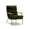Fauteuil SITS tissu velours Bill coloris forest green avec accoudoirs ronds - Vue latérale I Axodeco.fr Fauteuil SITS tissu velours Bill coloris forest green avec accoudoirs ronds - Vue latérale I Axodeco.fr