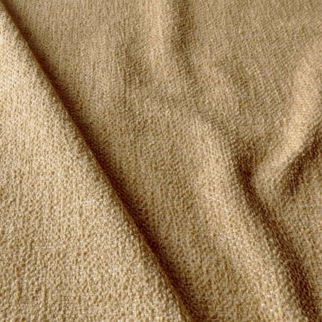 Canapé SITS  tissu chenille Sophia coloris warm beige avec pieds bois -  Echantillon tissu I Axodeco.fr