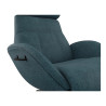 Fauteuil Flexlux en tissu chenille ELEGANT coloris midnight blue avec pied pivotant et repose pieds - focus tissu I Axodeco.fr