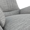 Fauteuil Flexlux en tissu MORO coloris light grey avec repose pieds - focus tissu I Axodeco.fr