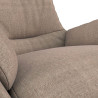 Fauteuil Flexlux en tissu chenille MORO coloris cold beige avec repose pieds - focus tissu I Axodeco.fr