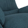 Fauteuil Flexlux en tissu chenille MORO coloris midnight blue avec repose pieds - focus tissu I Axodeco.fr