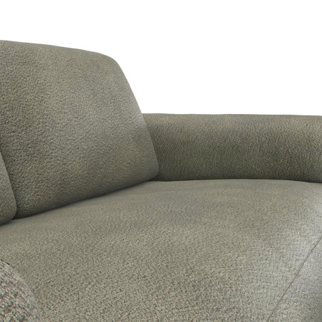 Canapé FLEXLUX 2.5 places en tissu duveteux Molino coloris olive  -  Focus tissu I Axodeco.fr