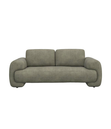 Canapé FLEXLUX 2,5 places en tissu duveteux Molino coloris olive  -  Vue de face I Axodeco.fr