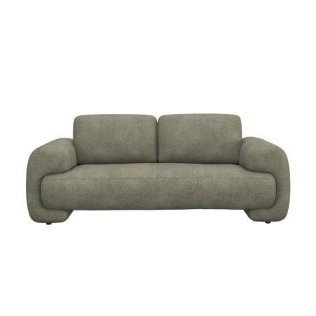 Canapé FLEXLUX 2,5 places en tissu duveteux Molino coloris olive  -  Vue de face I Axodeco.fr