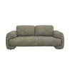 Canapé FLEXLUX 2,5 places en tissu duveteux Molino coloris olive  -  Vue de face I Axodeco.fr