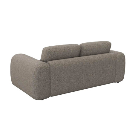 Canapé FLEXLUX 2,5 places en tissu bouclé texturé Molino coloris latte  -  Vue de dos I Axodeco.fr