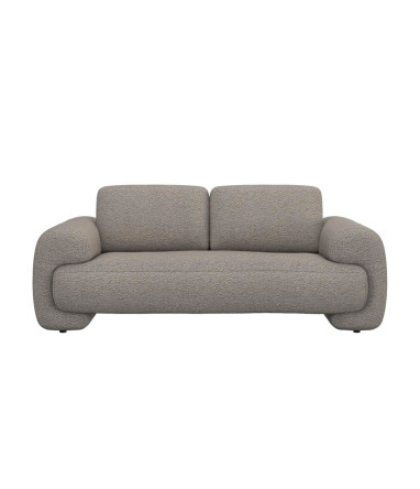 Canapé FLEXLUX 2,5 places en tissu bouclé texturé Molino coloris latte  -  Vue de face I Axodeco.fr