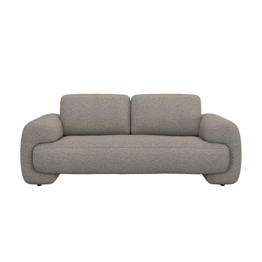 Canapé FLEXLUX 2,5 places en tissu bouclé texturé Molino coloris latte  -  Vue de face I Axodeco.fr