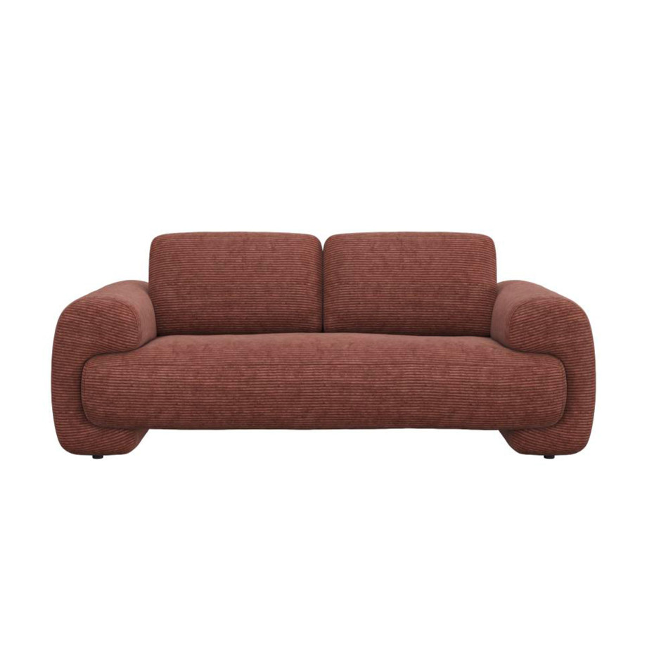 Canapé FLEXLUX 2,5 places en velours côtelé Molino tissu scala coloris cinnamon  -  Vue de face I Axodeco.fr