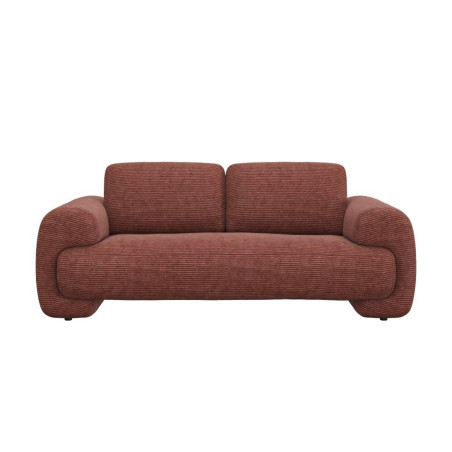 Canapé FLEXLUX 2,5 places en velours côtelé Molino tissu scala coloris cinnamon  -  Vue de face I Axodeco.fr