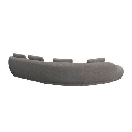 Canapé d'angle gauche Torino Flexlux en tissu roma coloris latte - vue de dos I Axodeco.fr