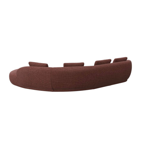 Canapé d'angle Torino Flexlux en tissu scala coloris cinnamon angle droit - vue de dos I Axodeco.fr