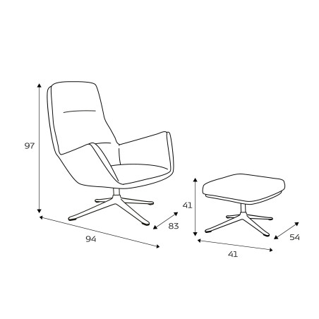 Filaire - fauteuil Moro Flexlux - Axodeco.fr