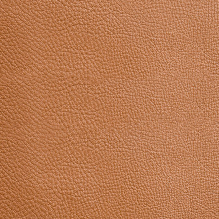Fauteuil Flexlux en cuir Marina coloris cognac brown avec coque en bois et pieds pivotants - zoom tissu  I Axodeco.fr