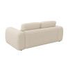 Canapé FLEXLUX 2,5 places en tissu bouclé texturé Molino coloris off white  -  Vue de dos I Axodeco.fr
