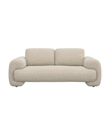 Canapé FLEXLUX 2,5 places en velours côtelé Molino tissu scala coloris ivoiry  -  Vue de face I Axodeco.fr