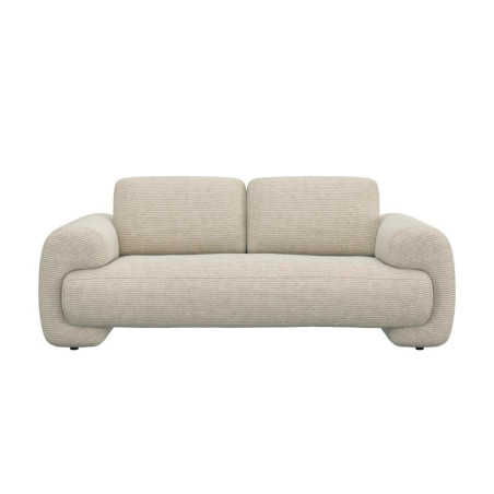 Canapé FLEXLUX 2,5 places en velours côtelé Molino tissu scala coloris ivoiry  -  Vue de face I Axodeco.fr
