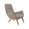 Fauteuil Flexlux en tissu MORO coloris cool beige avec repose pieds - vue laterale I Axodeco.fr