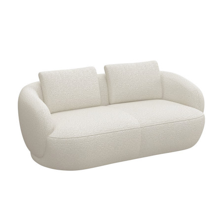 Canapé Torino Flexlux en tissu Roma coloris Off White 2,5 places - vue latérale I Axodeco.fr