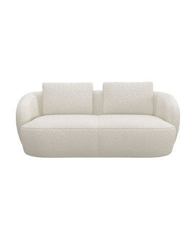 Canapé Torino Flexlux en tissu Roma coloris Off White 2,5 places - vue de face I Axodeco.fr