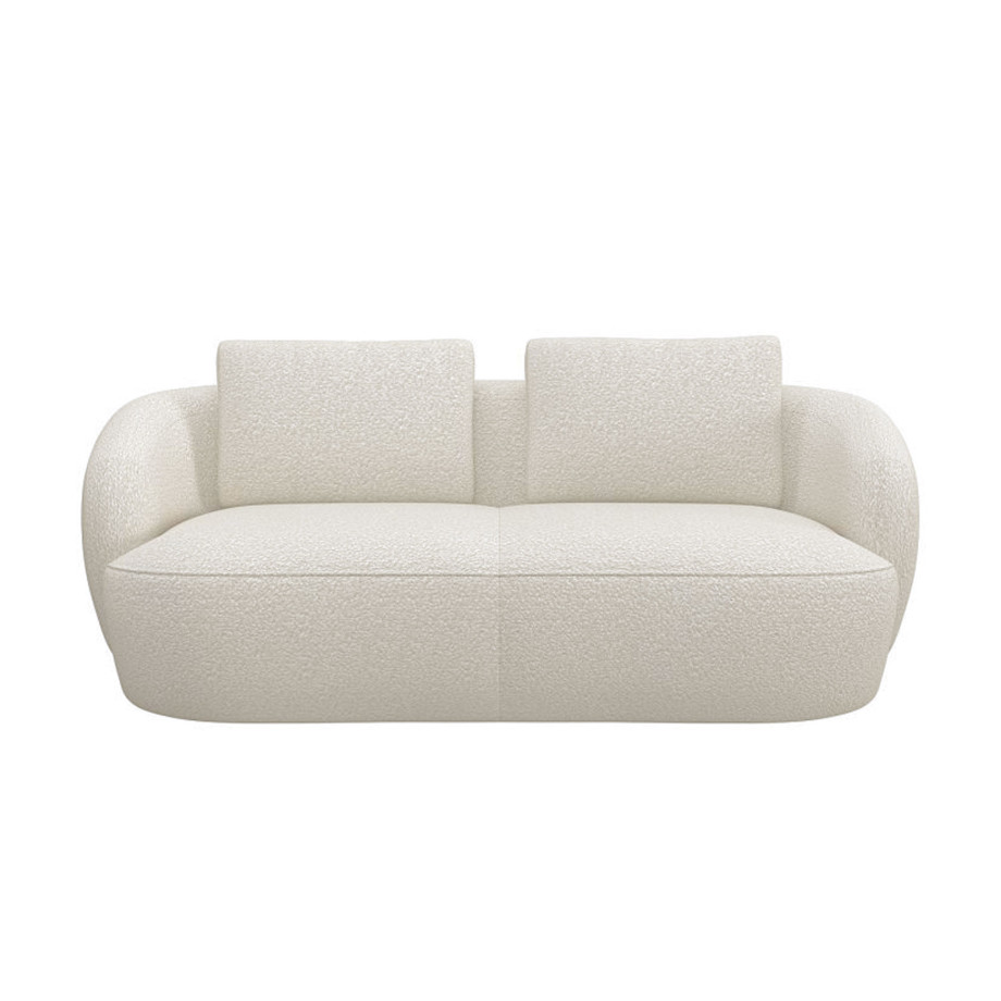 Canapé Torino Flexlux en tissu Roma coloris Off White 2,5 places - vue de face I Axodeco.fr