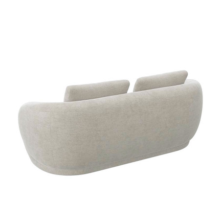 Canapé Torino Flexlux en tissu burano coloris mushroom 2.5 places - vue de dos I Axodeco.fr