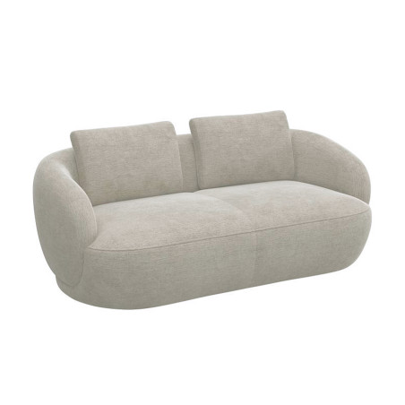 Canapé Torino Flexlux en tissu burano coloris mushroom 2.5 places - vue latérale I Axodeco.fr