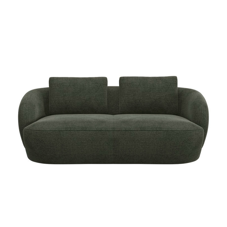 Canapé Torino Flexlux en tissu burano coloris turtle 2.5 places - vue de face I Axodeco.fr