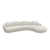 Canapé d'angle droit Torino Flexlux en tissu burano coloris champagne  - vue latérale I Axodeco.fr