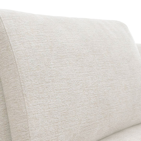 Canapé d'angle droit Torino Flexlux en tissu burano coloris champagne  - focus tissu I Axodeco.fr