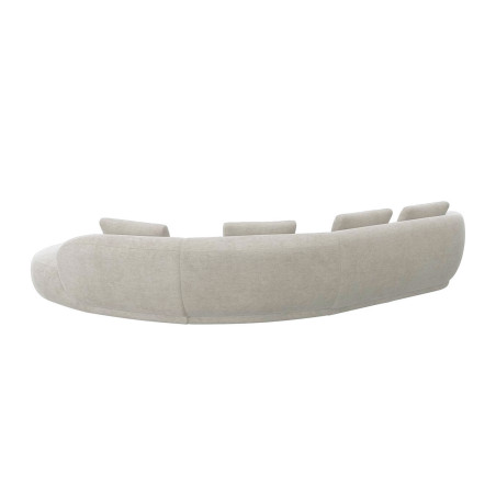Canapé d'angle droit Torino Flexlux en tissu burano coloris mushroom  - vue de dos I Axodeco.fr