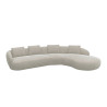 Canapé d'angle droit Torino Flexlux en tissu burano coloris mushroom  - vue latérale I Axodeco.fr