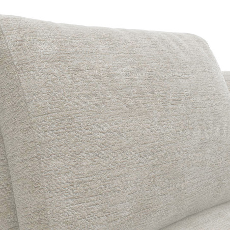 Canapé d'angle droit Torino Flexlux en tissu burano coloris mushroom  - focus tissu I Axodeco.fr