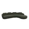 Canapé d'angle droit Torino Flexlux en tissu burano coloris turtle  - vue latérale I Axodeco.fr