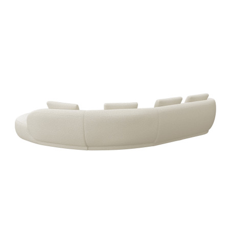 Canapé d'angle droit Torino Flexlux en tissu roma coloris off white - vue de dos I Axodeco.fr