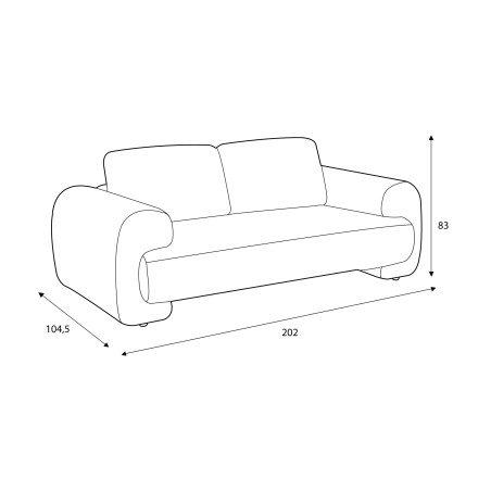 Filaire - canapé Molino Flexlux 2,5 places - Axodeco.fr