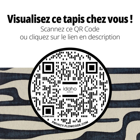 Tapis Agave bleu IDAHO - QR code réalité augmentée I Axodeco.fr