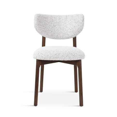 Chaise Blake CASTLE LINE avec pieds en bois foncé coloris Stone - Vue de face I Axodeco.fr