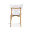 Chaise Blake CASTLE LINE avec pieds en bois naturel coloris Ivory - Vue de dos I Axodeco.fr