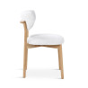 Chaise Blake CASTLE LINE avec pieds en bois naturel coloris Ivory - Vue de côté I Axodeco.fr