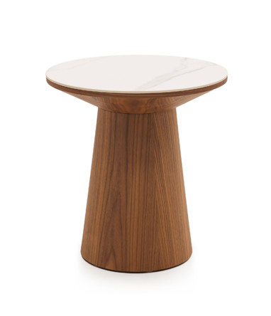 Table d'appoint CASTLE LINE en noyer Clarice - Vue de face I Axodeco.fr
